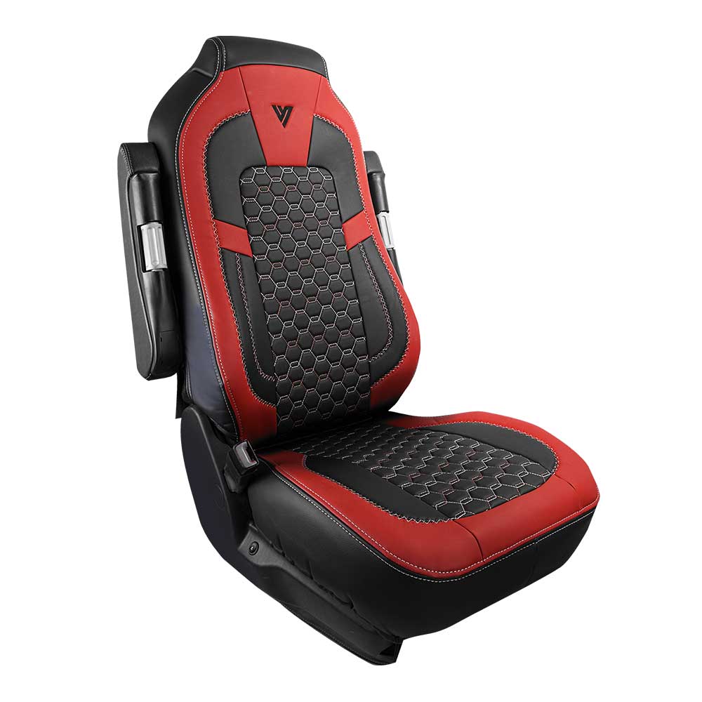Peterbilt 567, 579 Black Faux Leather Seat Cover - Image 3