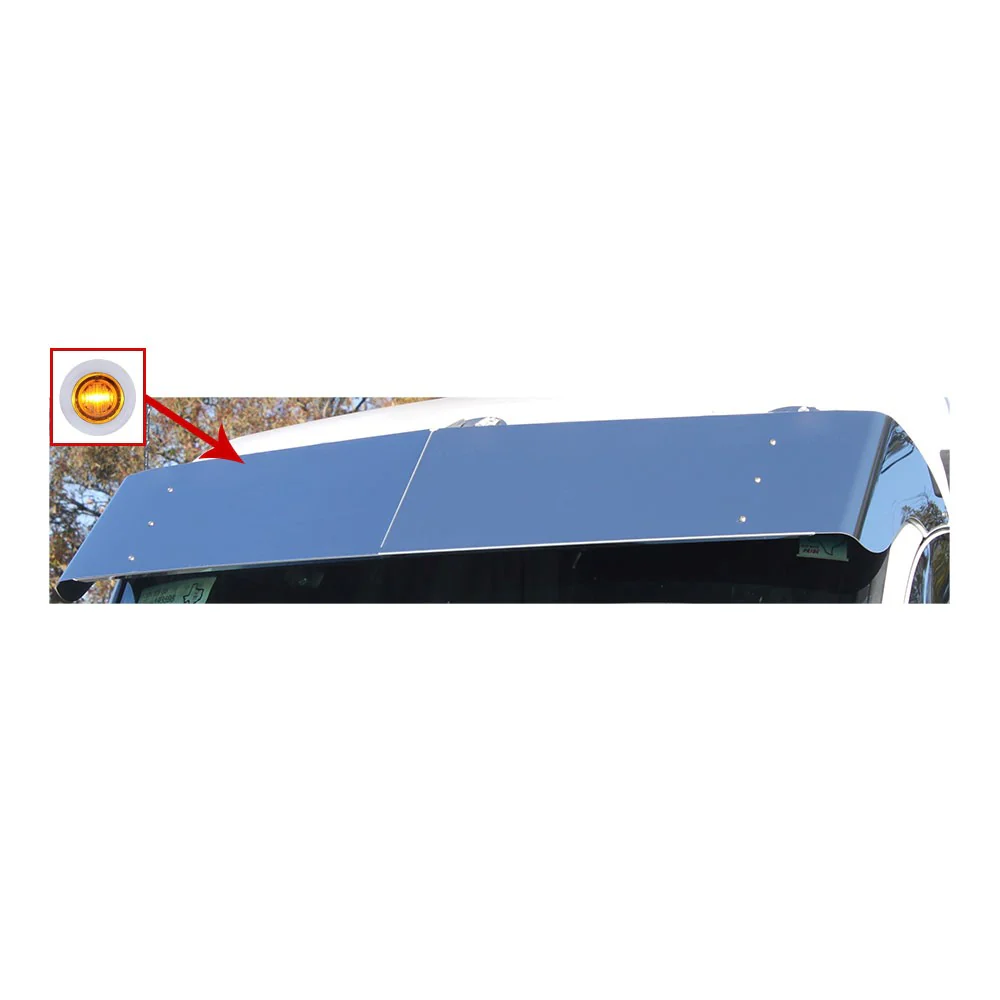 Peterbilt 579 14" Drop Visor with Bullseye LED