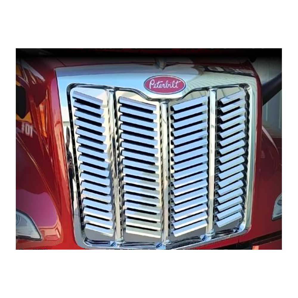 Peterbilt 579 2021-24 Ultraloft Grill Inserts with 66 Slanted Louvers