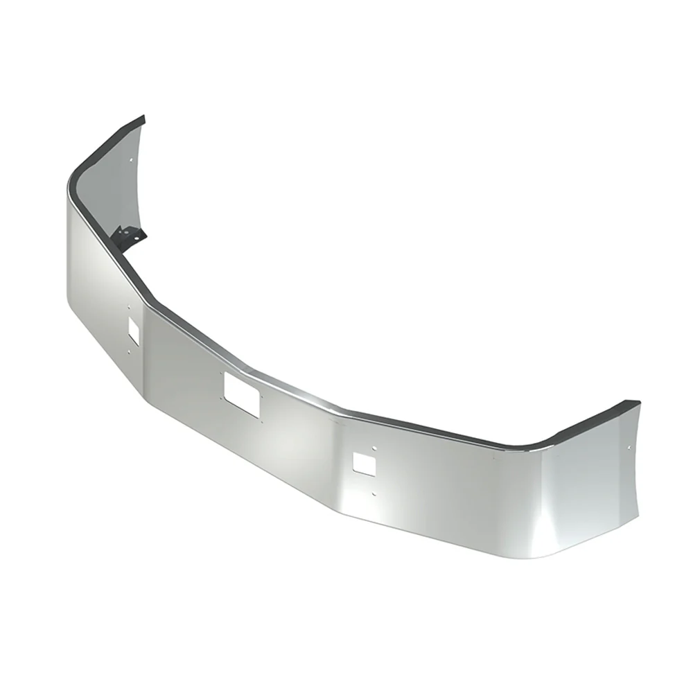 Peterbilt 579 2021+ Setback Axle 16.5" Chrome Bumper with Tow and Radar Holes