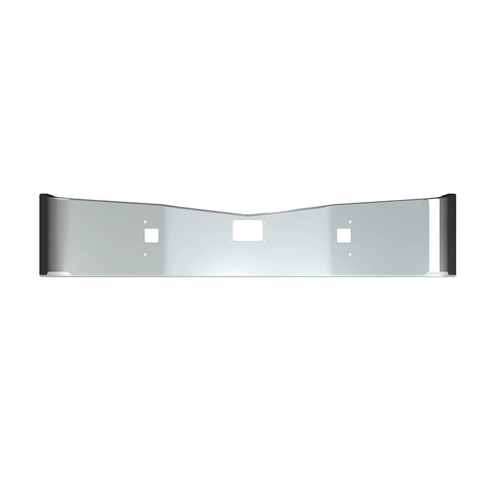 Peterbilt 579 2021+ Setback Axle 16.5" Chrome Bumper with Tow and Radar Holes - Image 2