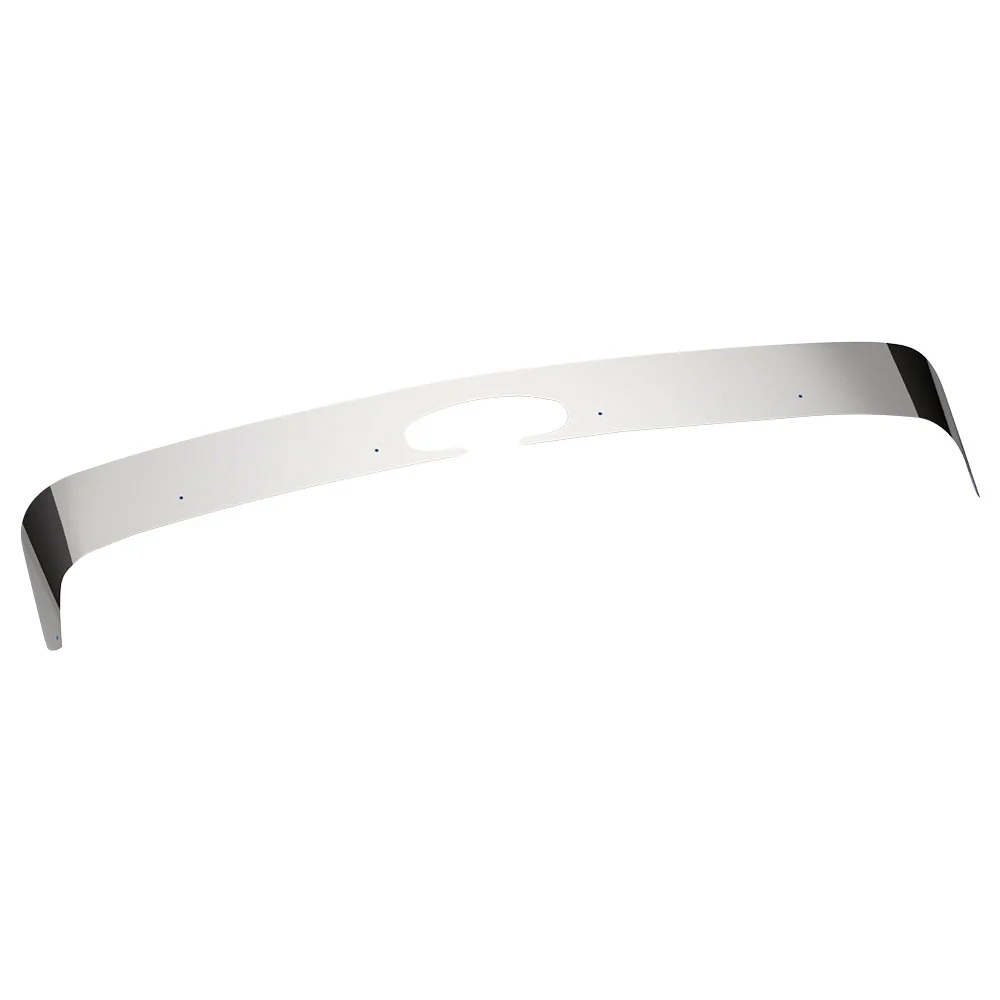 Peterbilt 579 Stainless Hood Shield Bug Deflector - Image 2