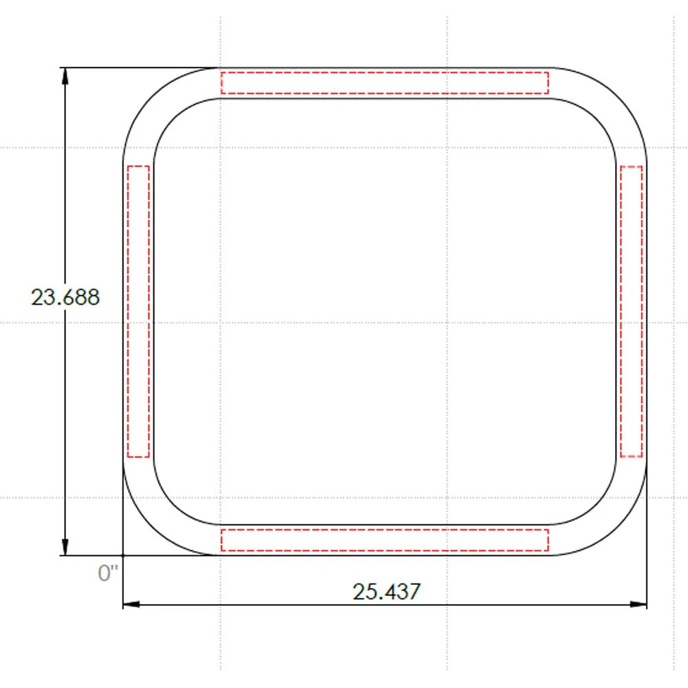 Peterbilt 579 Stainless Steel Bunk Door Trim - Image 2