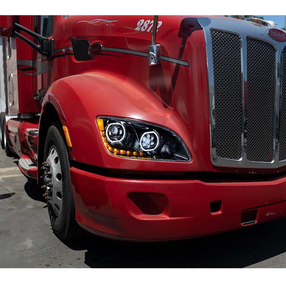 Peterbilt 587, 579 Black 10 LED Headlight - Image 6