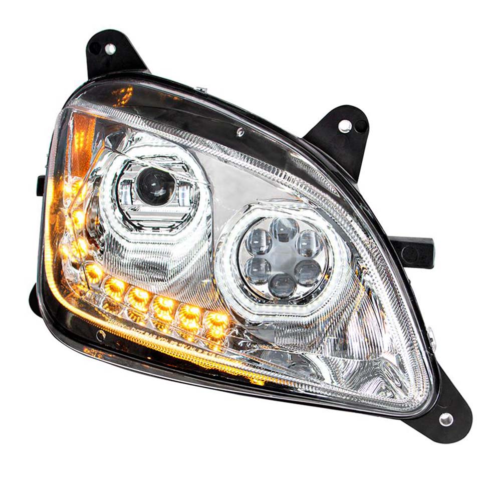 Peterbilt 587, 579 Chrome 10 LED Headlight - Image 3
