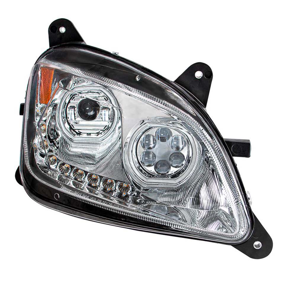 Peterbilt 587, 579 Chrome 10 LED Headlight - Image 4