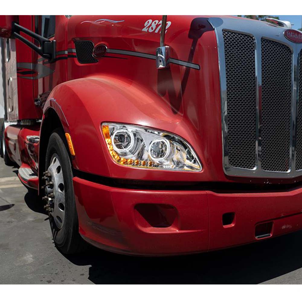 Peterbilt 587, 579 Chrome 10 LED Headlight - Image 6