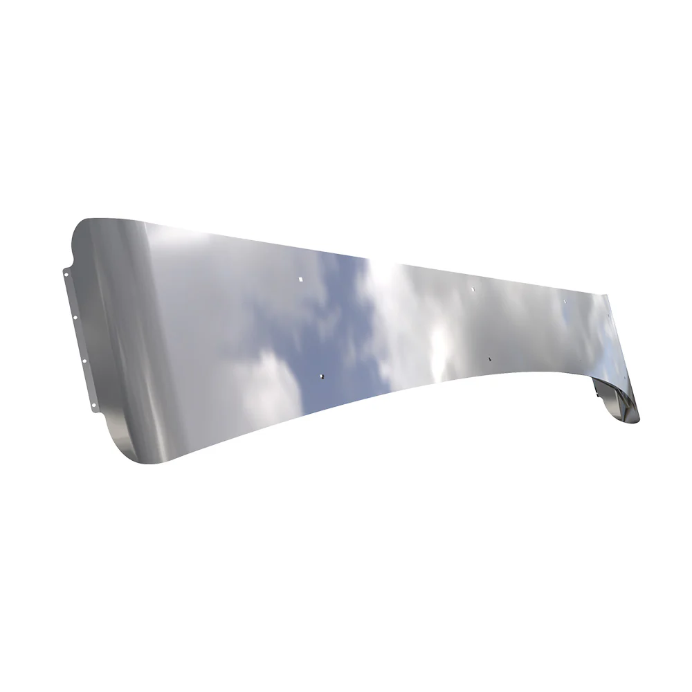 Peterbilt 589 AERO Stainless Steel Drop Visor without Factory Visor