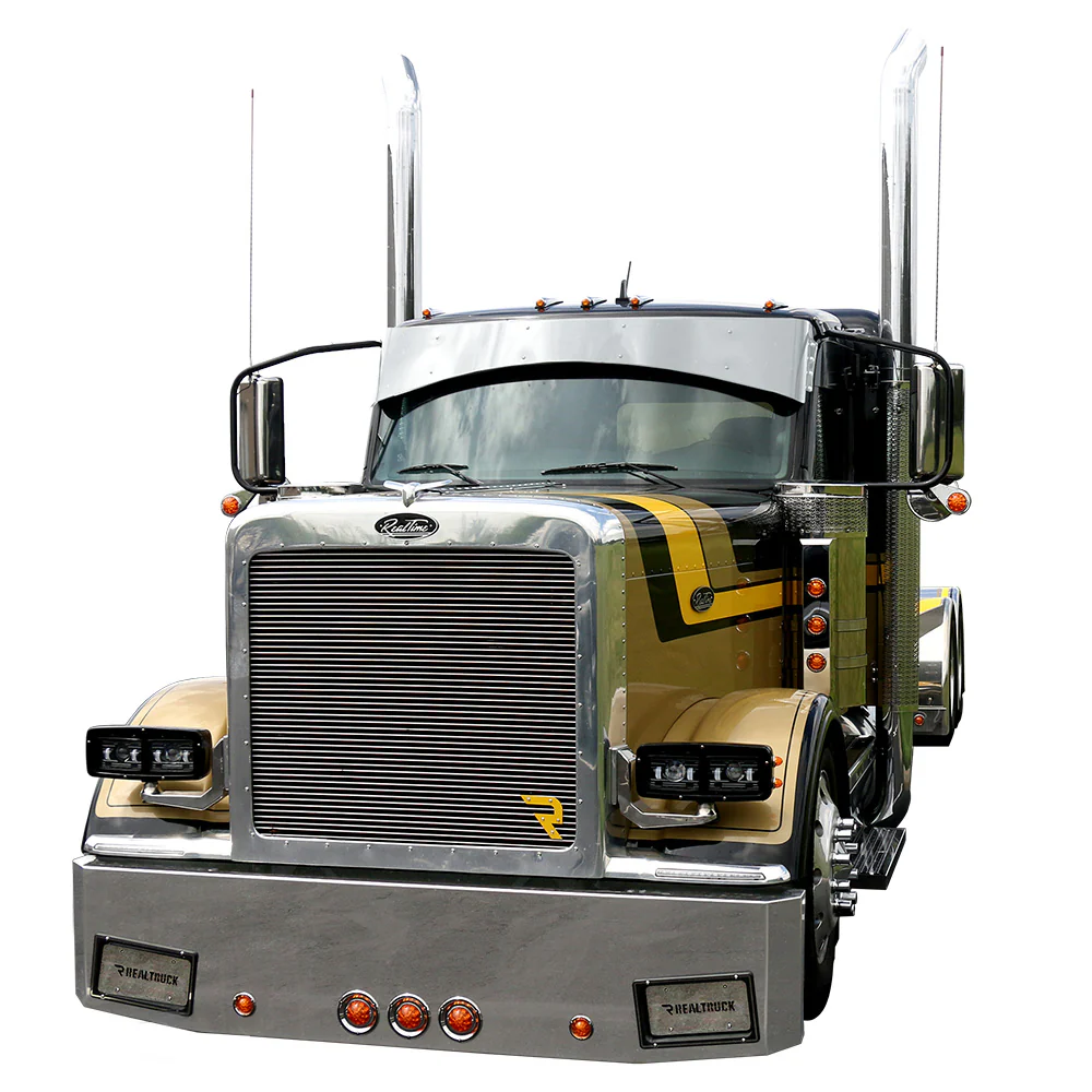 Peterbilt 589 AERO Visor 304 Stainless with No Factory Visor - Image 2