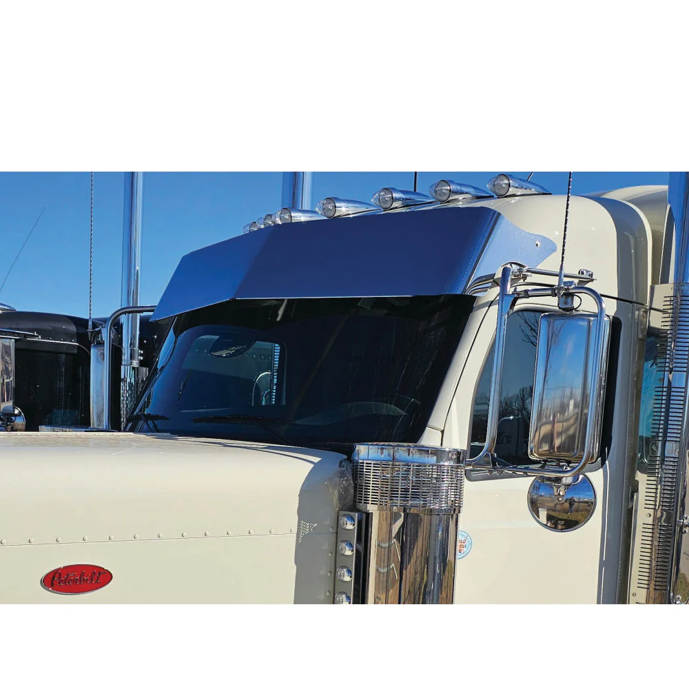 Peterbilt 589 High Roof 15-1/2" Paintable Galvanized Visor