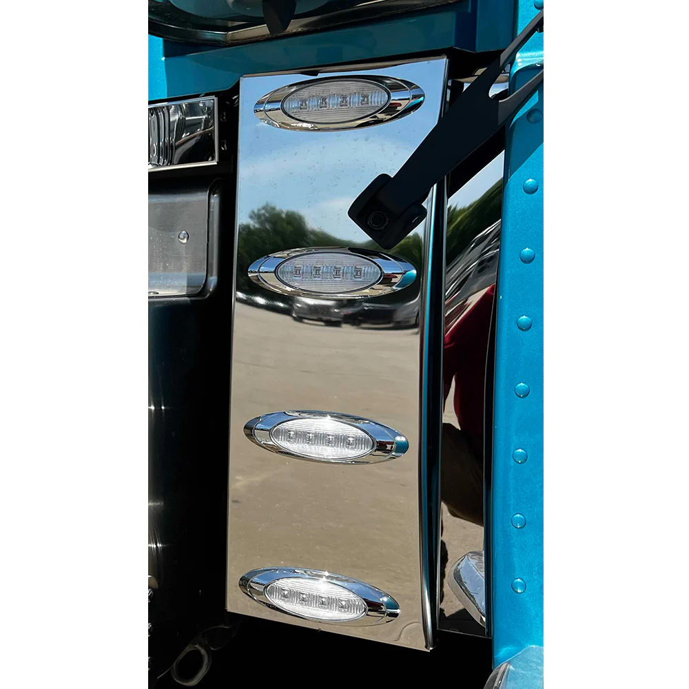Peterbilt 589 Stainless Steel Cowl Panels Four P1 Lights - Image 5