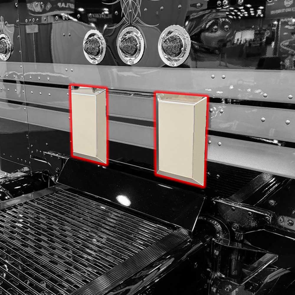 Peterbilt 589 Stainless Steel Sleeper Vent Covers