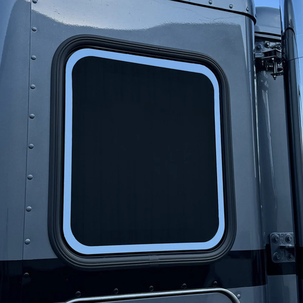 Peterbilt 589 Stainless Steel Sleeper Window Trim - Image 2