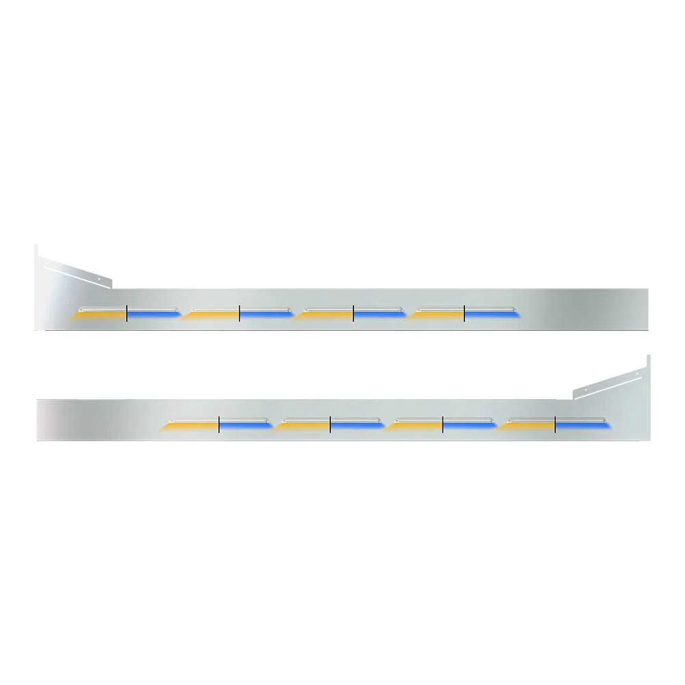 Peterbilt 78"L x 6"H Sleeper Panels with Dual LED Glow Strips