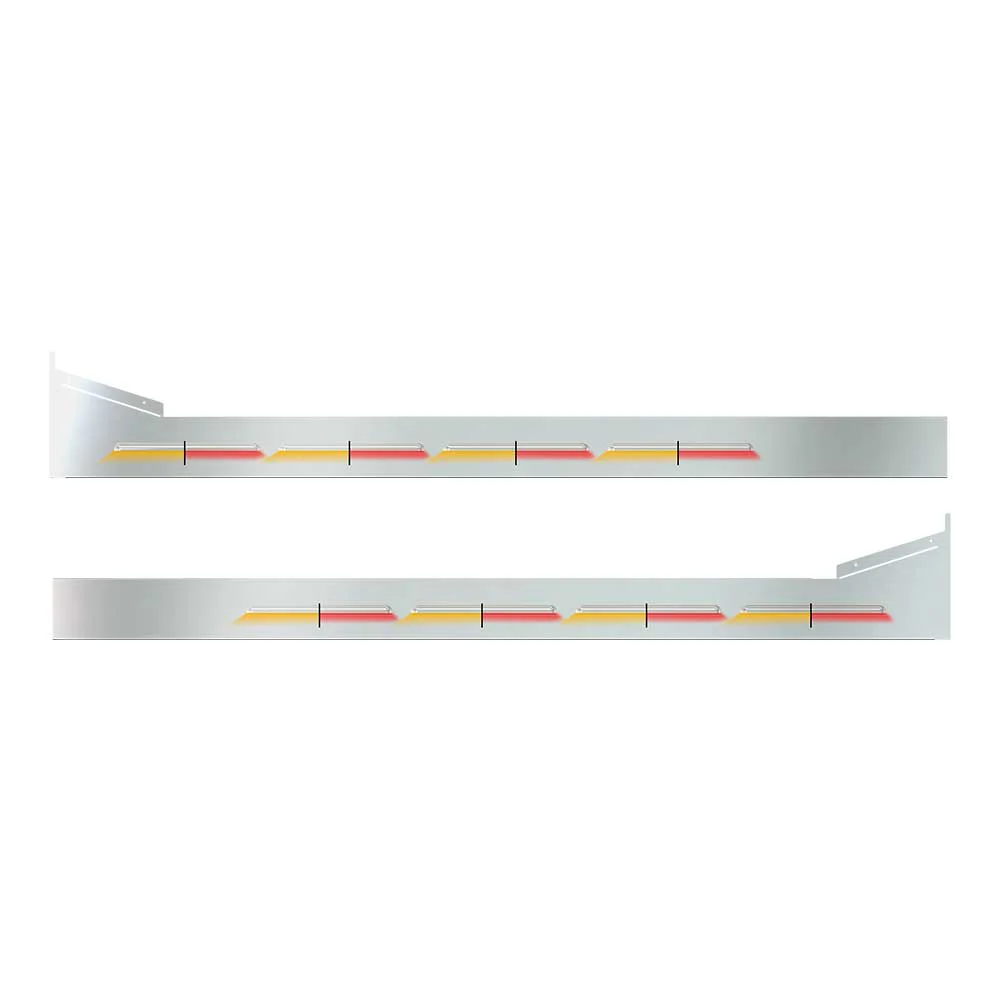 Peterbilt 78"L x 6"H Sleeper Panels with Dual LED Glow Strips - Image 5