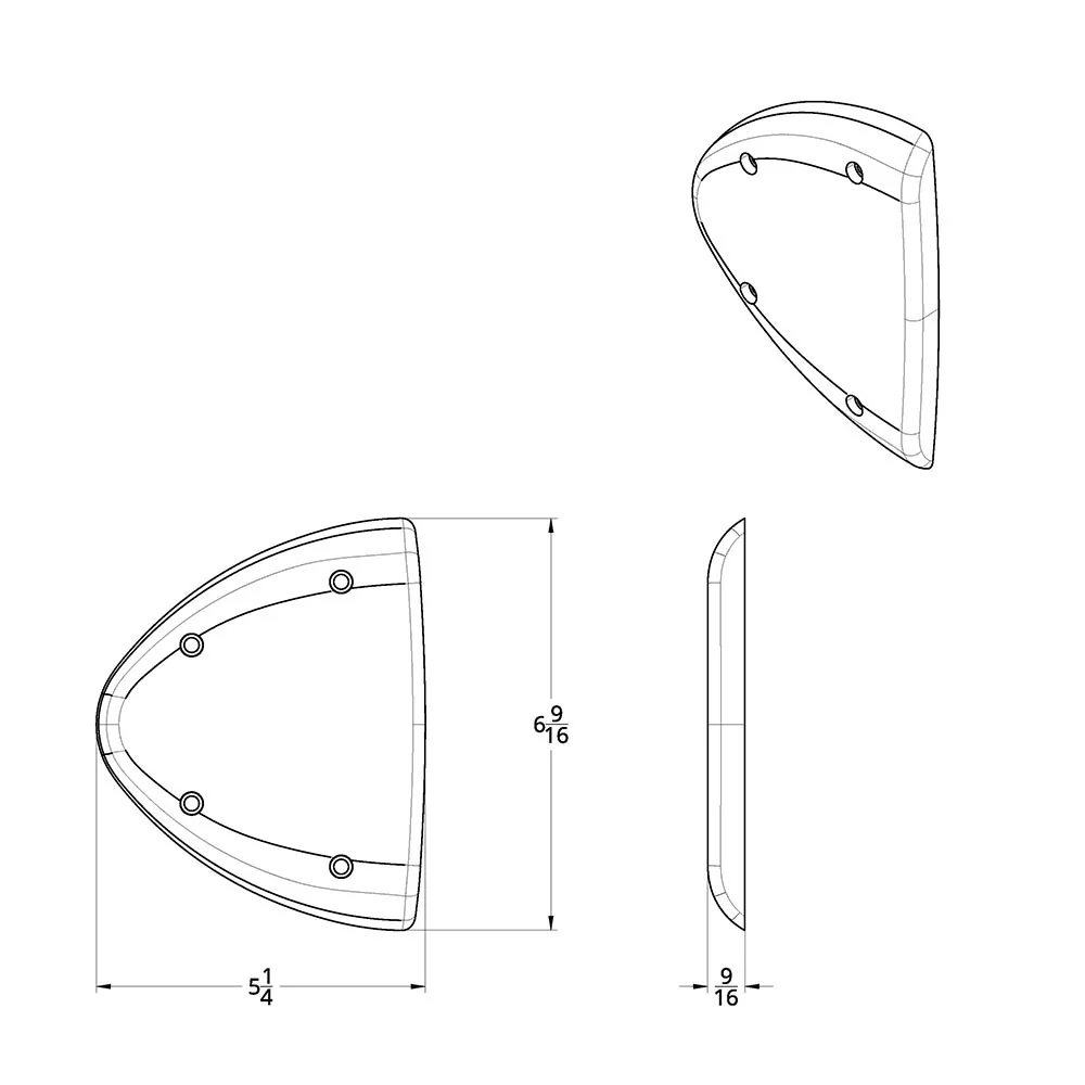 Peterbilt Aluminum Headlight Turn Signal Cover Kit - Image 4