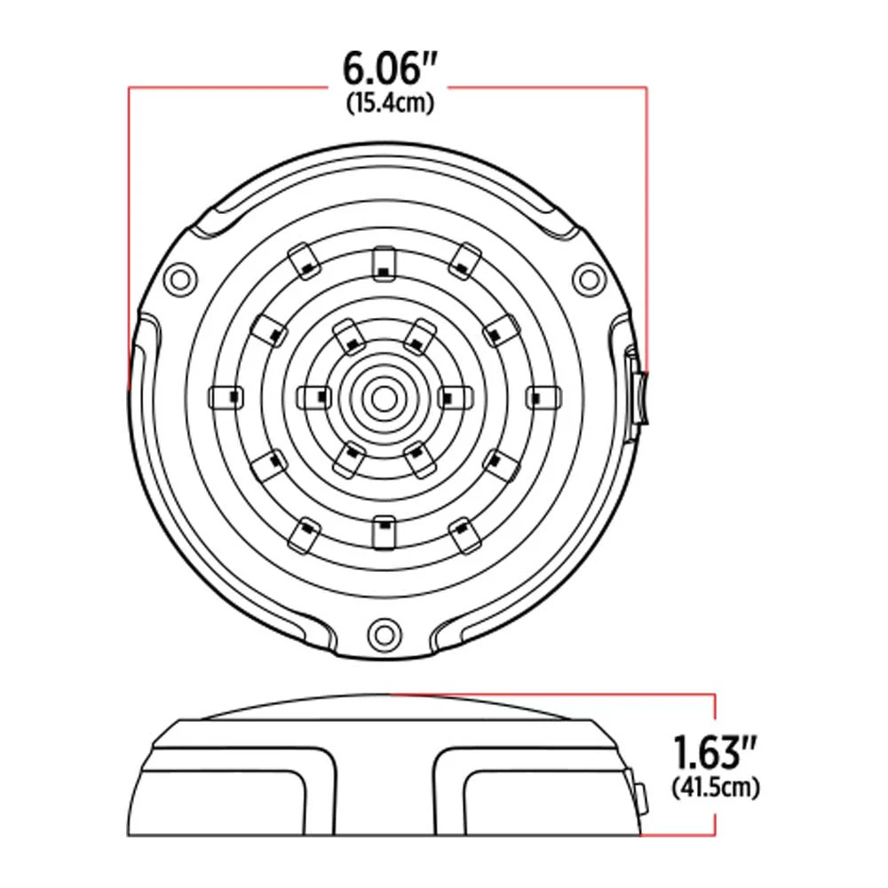 Peterbilt Chrome LED Interior Projector Dome with 6 Color Auxiliary Light - Image 3