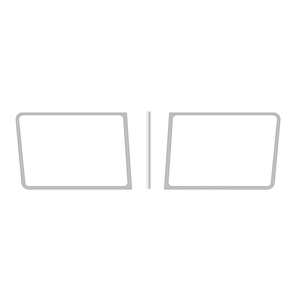 Peterbilt Dimpled Stainless Steel Windshield Trim - Image 2
