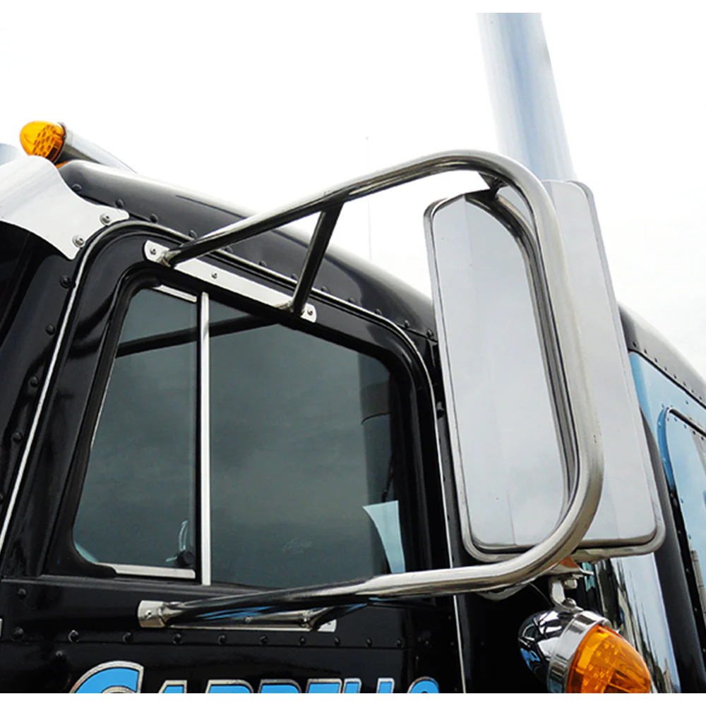 Peterbilt Door Mount Paintable Stainless Steel Mirror Brackets