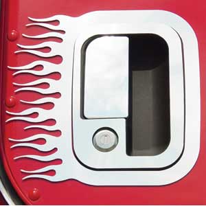 Peterbilt Flames Door Handle / Key Hole Trim