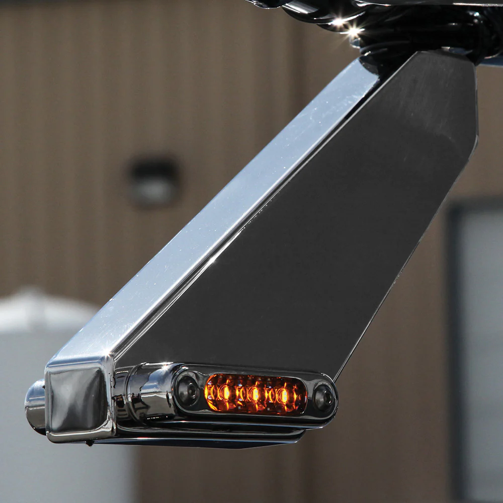 Peterbilt, Freightliner Double Faced Mirror Bracket Side Signal LED Lights - Image 2