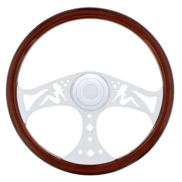 Peterbilt 1998-2002, Kenworth 2001-2002 Chrome Lady 18" Steering Wheel