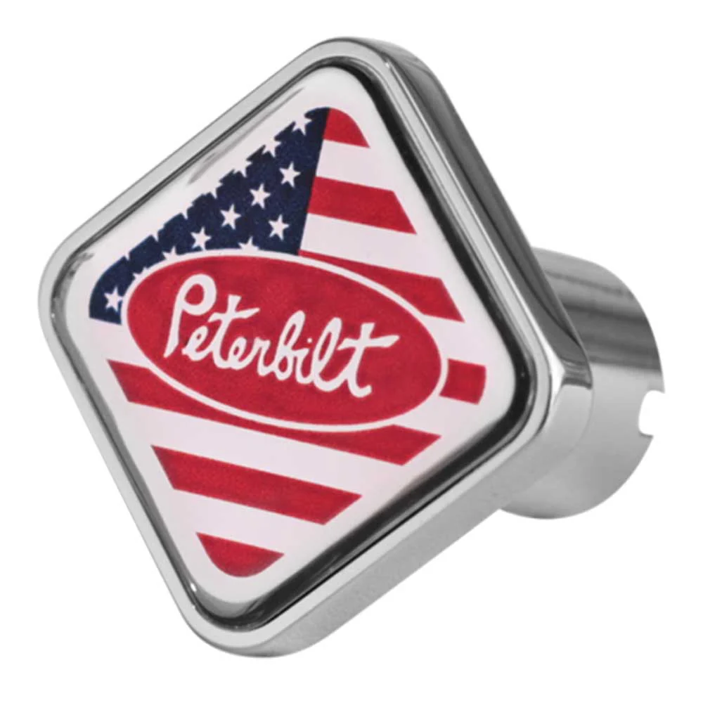 Peterbilt Logo with USA Flag Tractor / Trailer Air Valve Knob - Image 2