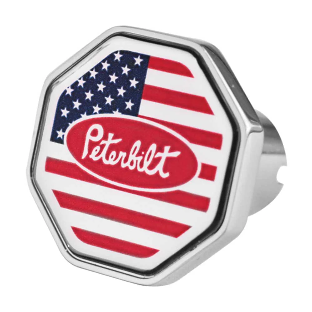 Peterbilt Logo with USA Flag Tractor / Trailer Air Valve Knob - Image 3