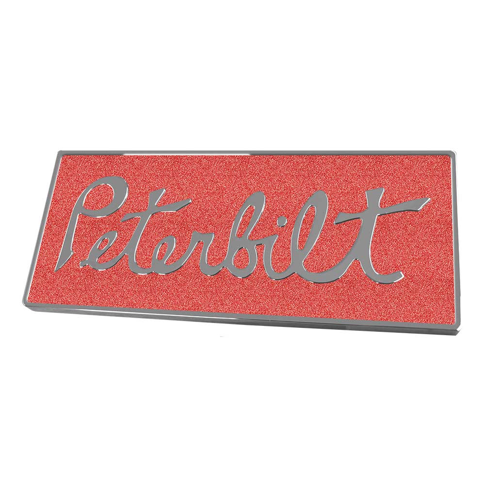 Peterbilt Original Style Rectangle Engraved Emblem - Image 10
