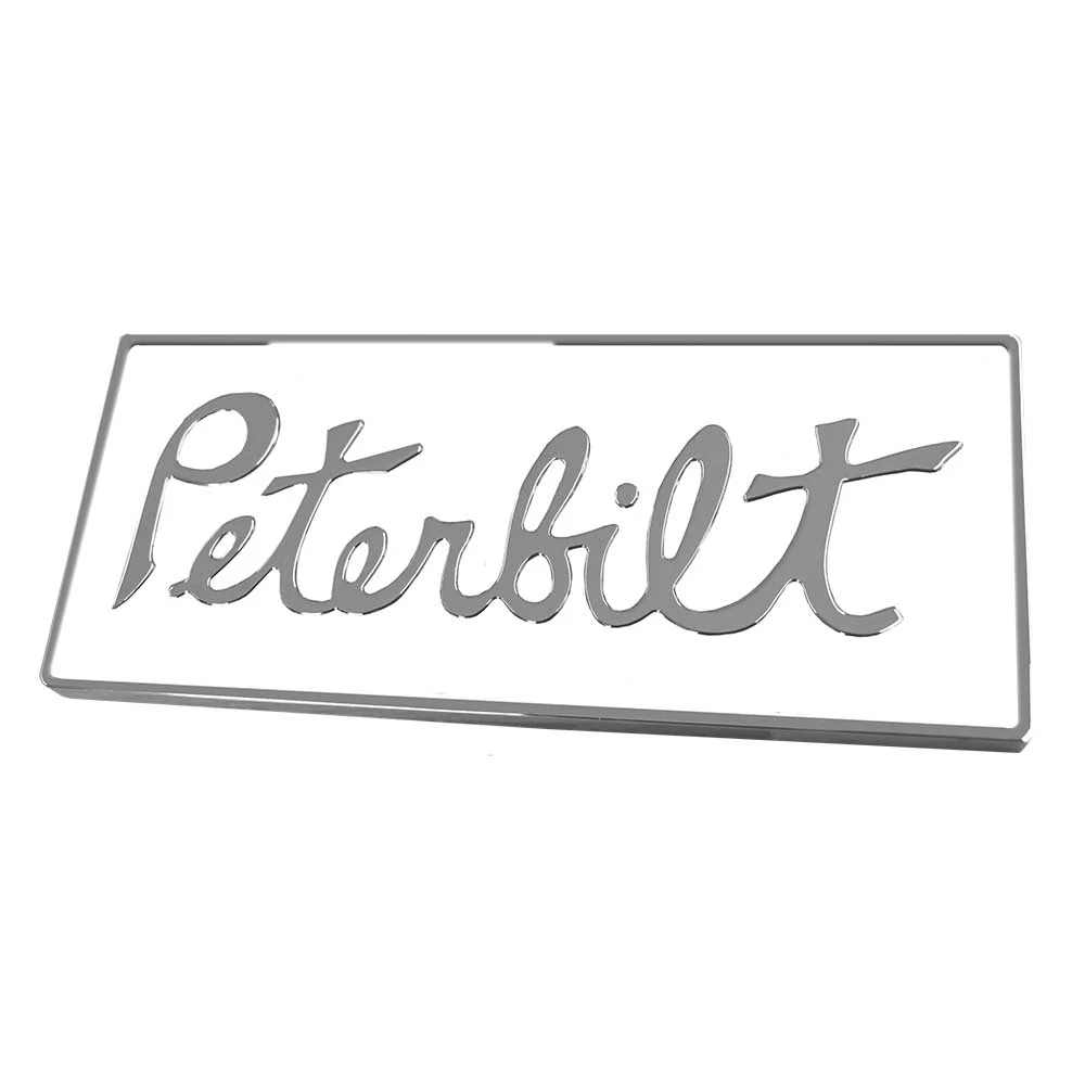 Peterbilt Original Style Rectangle Engraved Emblem - Image 6