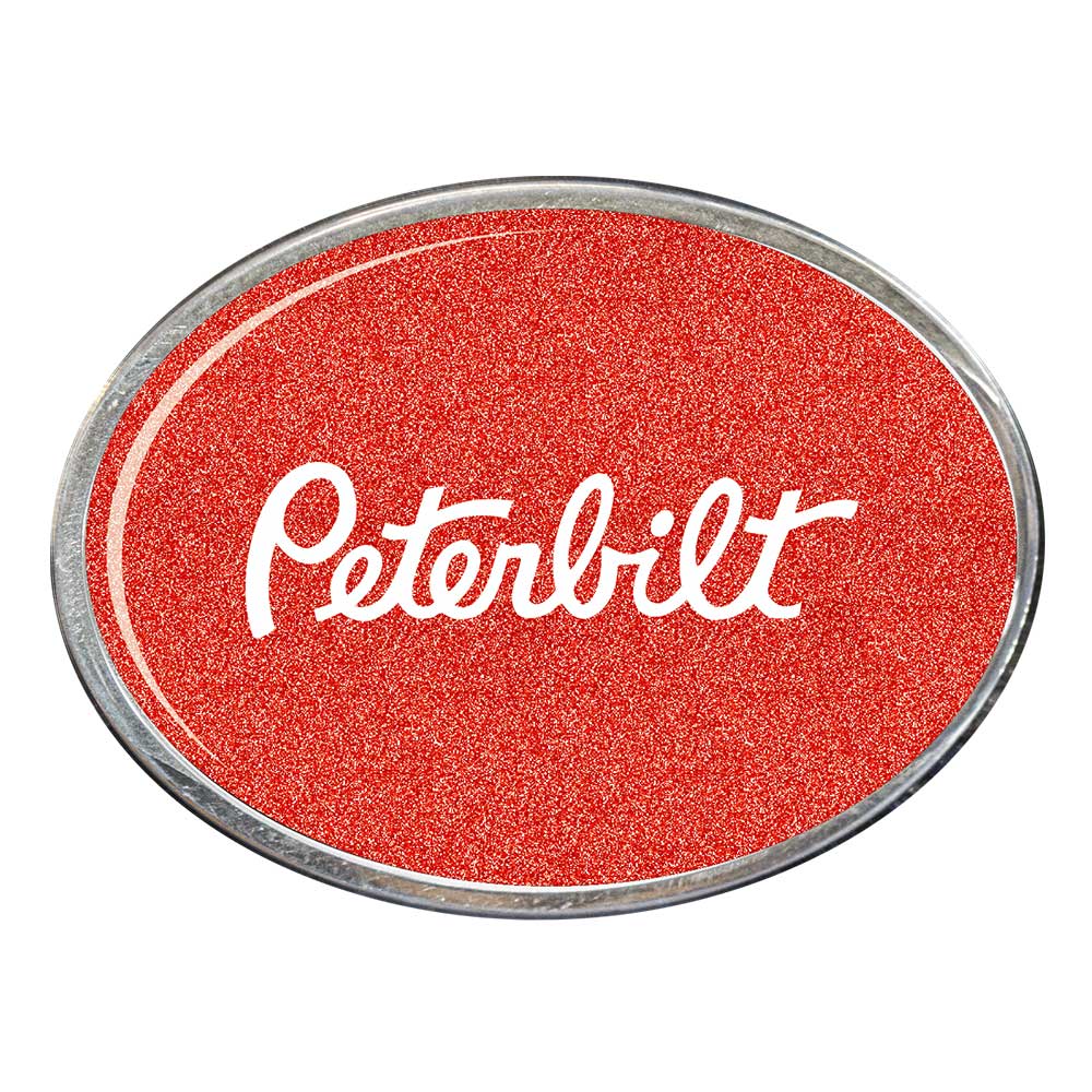 Peterbilt Oval Billet Aluminum with Resin Belt Buckle - Image 3