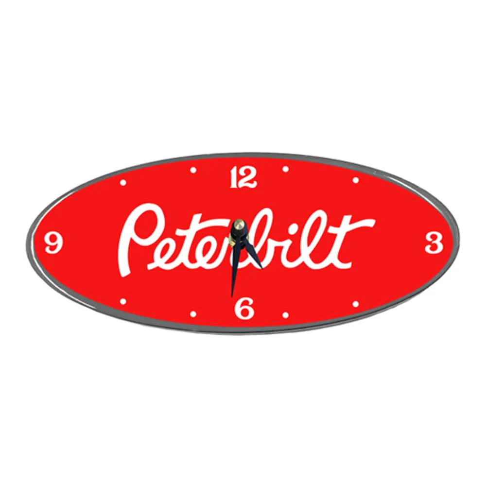 Peterbilt Oval Chrome Aluminum Clock - Image 16
