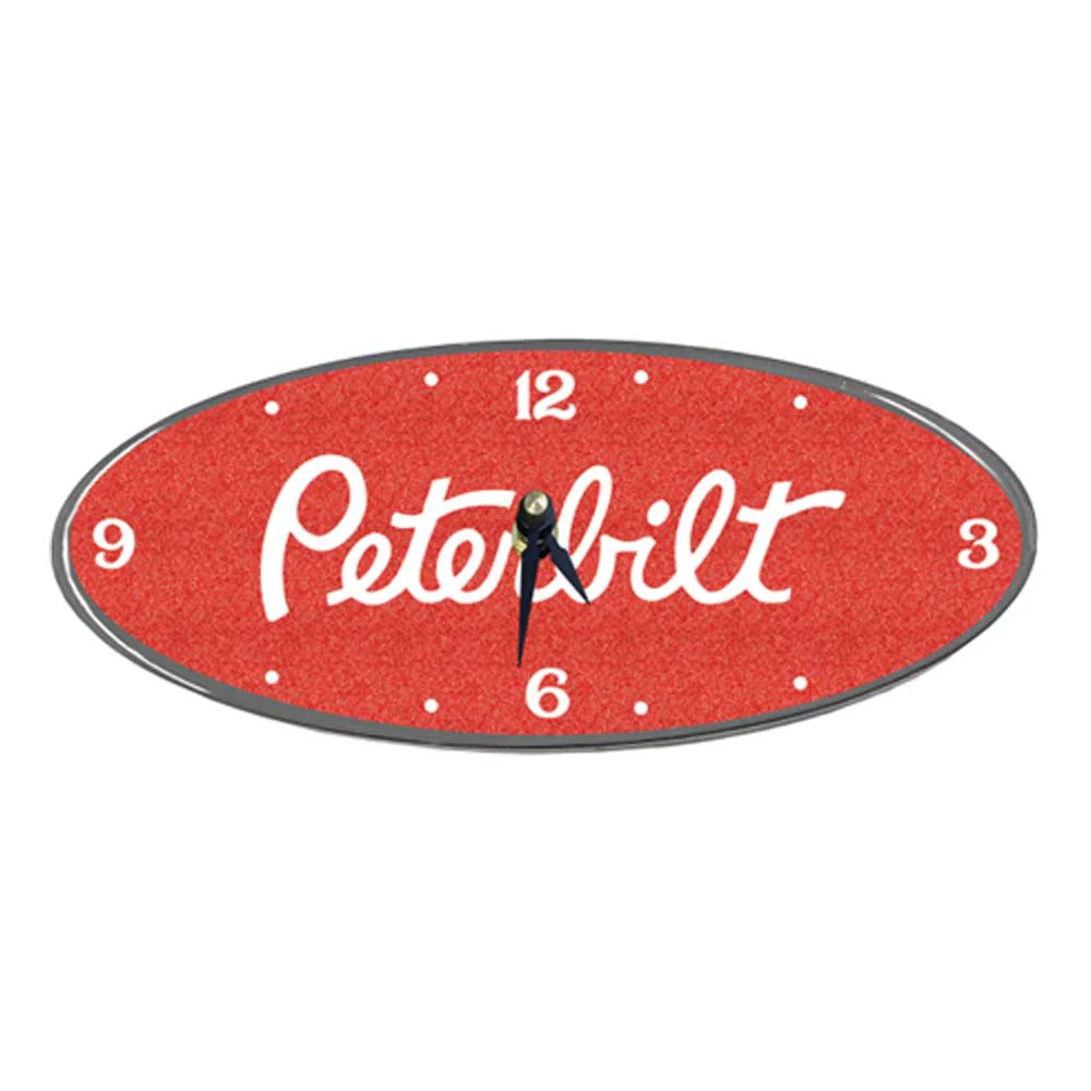 Peterbilt Oval Chrome Aluminum Clock - Image 4