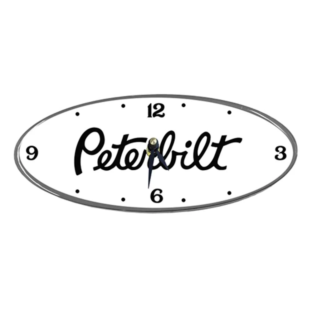 Peterbilt Oval Chrome Aluminum Clock - Image 8