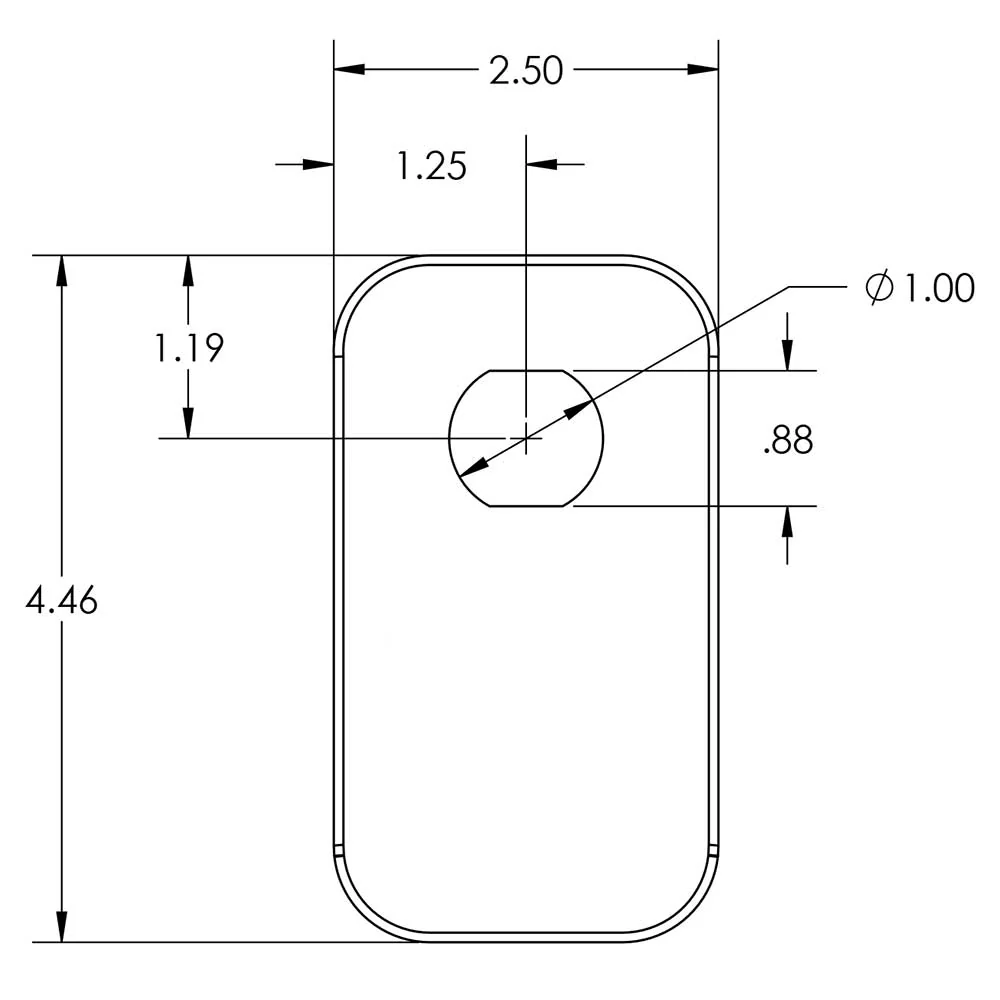 Peterbilt Stainless Steel Baggage Door Pull (PR) - Image 2