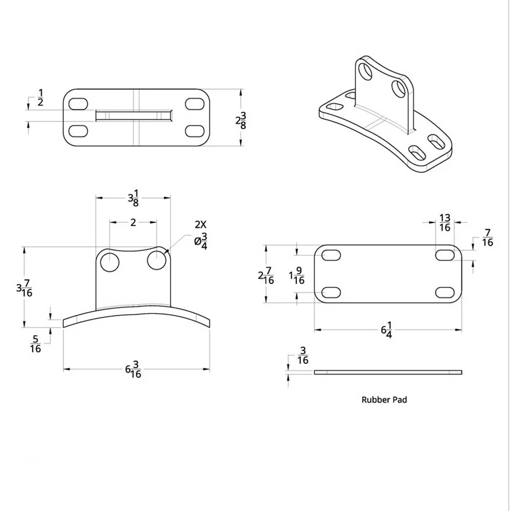 Peterbilt Stainless Steel Cab Mount Bracket - Image 3
