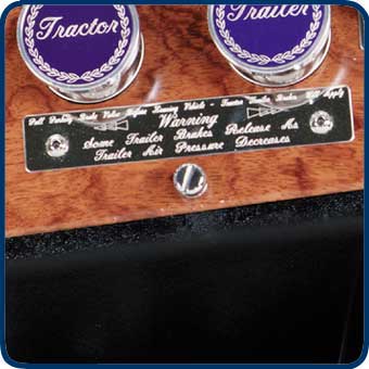 Peterbilt Stainless Steel Engine Start Plate