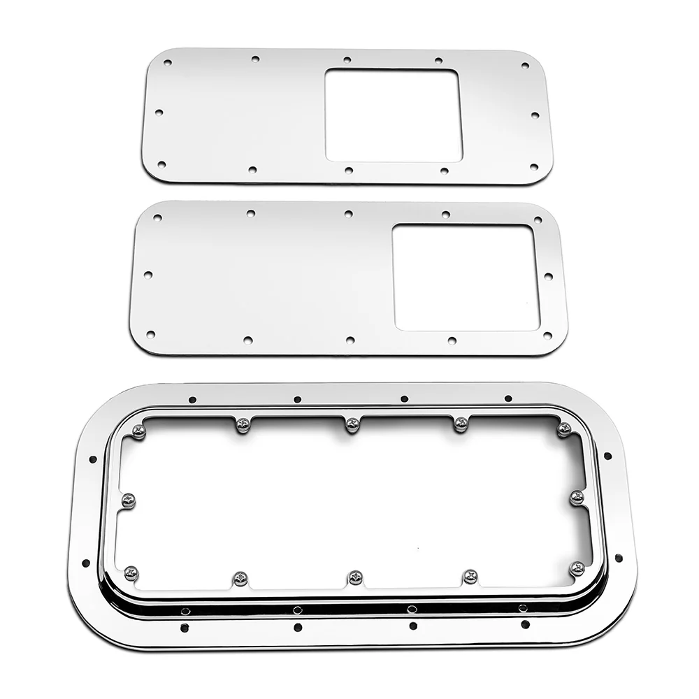 Peterbilt Taper Style Chrome Multi Fit Shifter Plate - Image 3