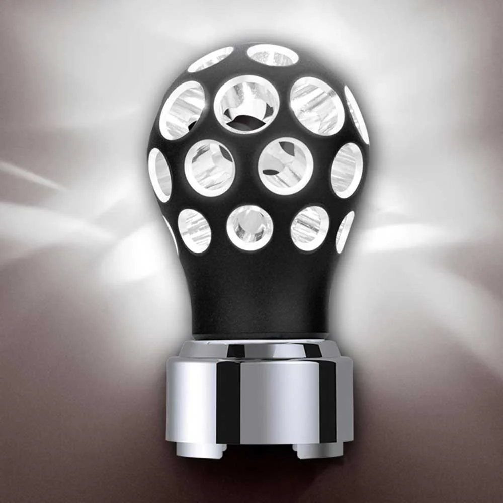 Phoenix Style Ball Gearshift Matte Black Knob with LED 9/10 Speed Adapter - Thread On - Image 13