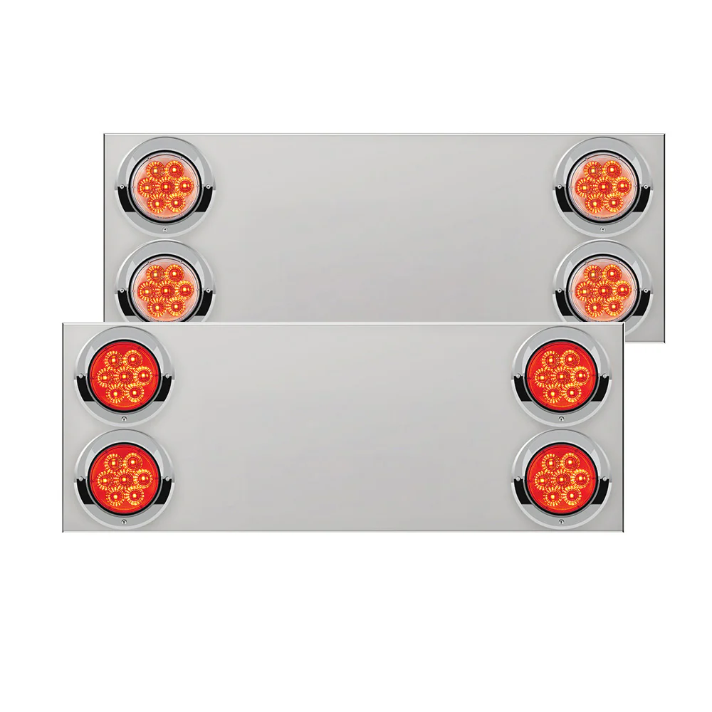 Rear Center Panel with Red S/T/T 4" Lights No LP Cutout