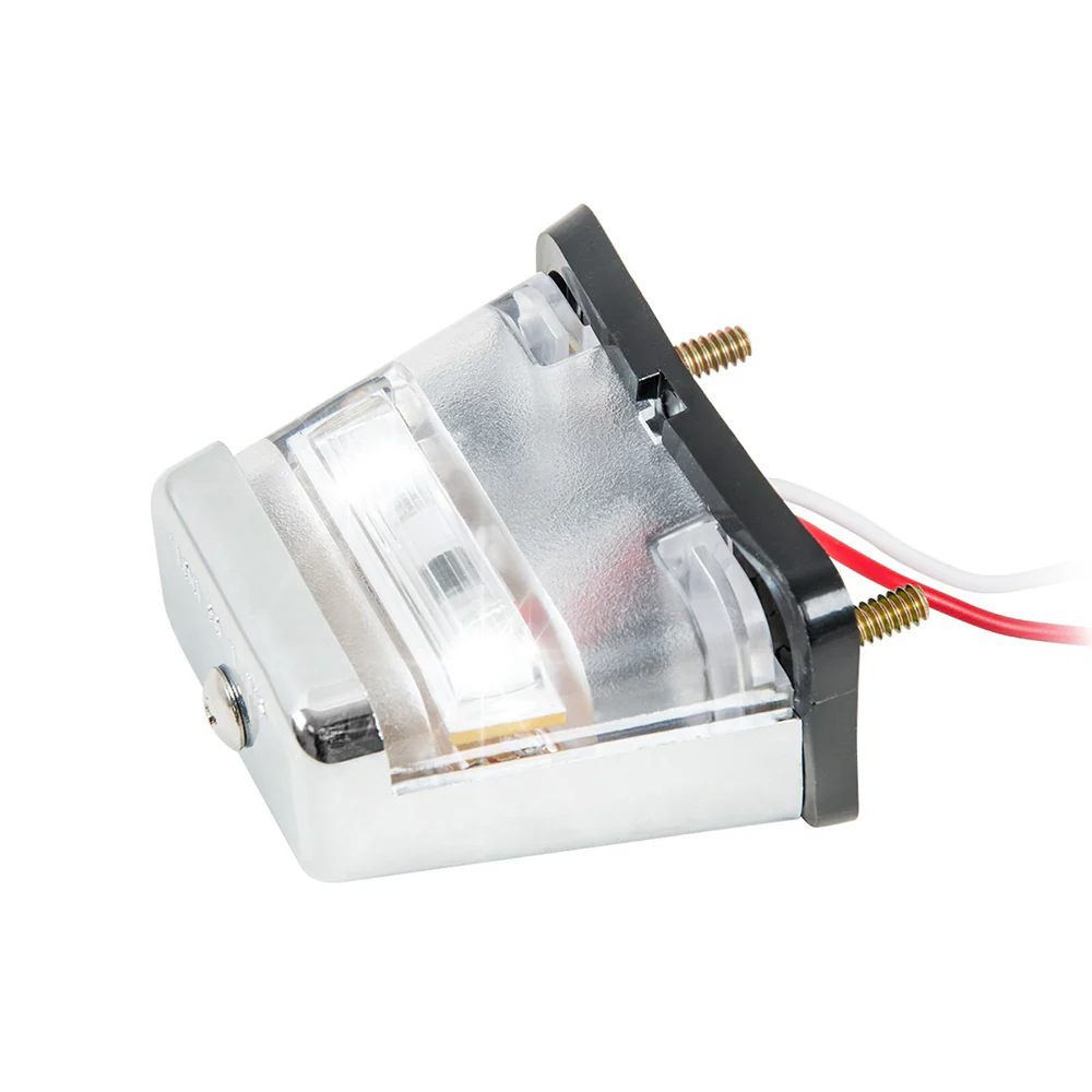 Rectangular 2 LED License Light, Stud Mounted