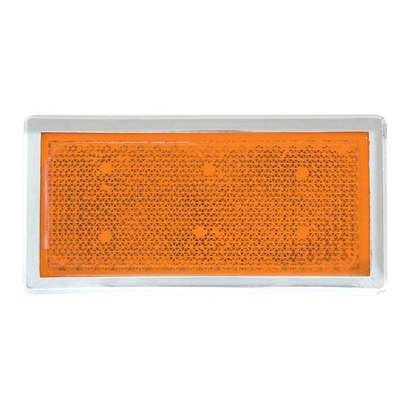 Rectangular Stick-On Reflector with Chrome Trim - Image 3