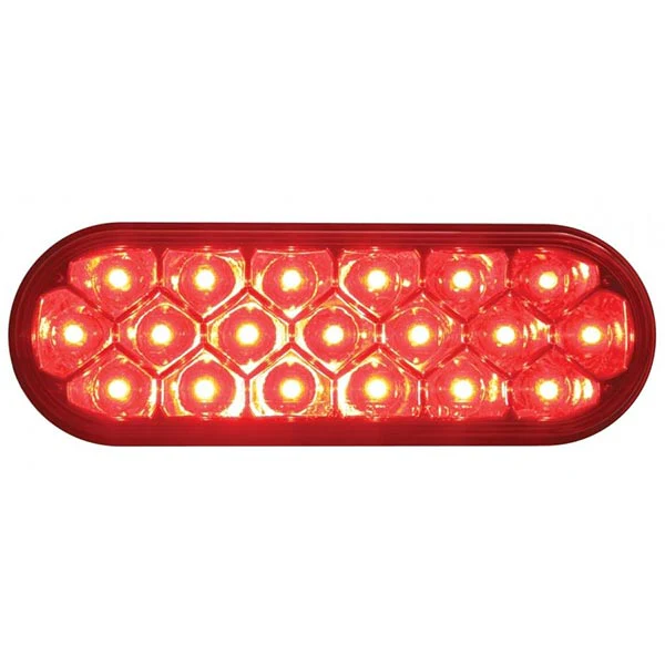 Red 19 LED Reflector Oval Stop, Turn & Tail Light - Image 3