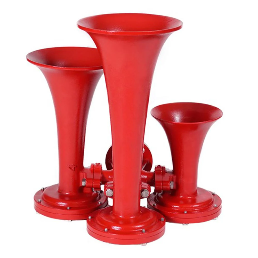 Red 3 Trumpet Train Horn - Image 2