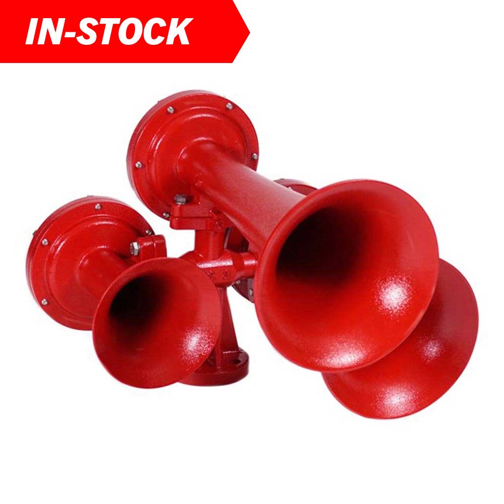 Red 3 Trumpet Train Horn - Image 4