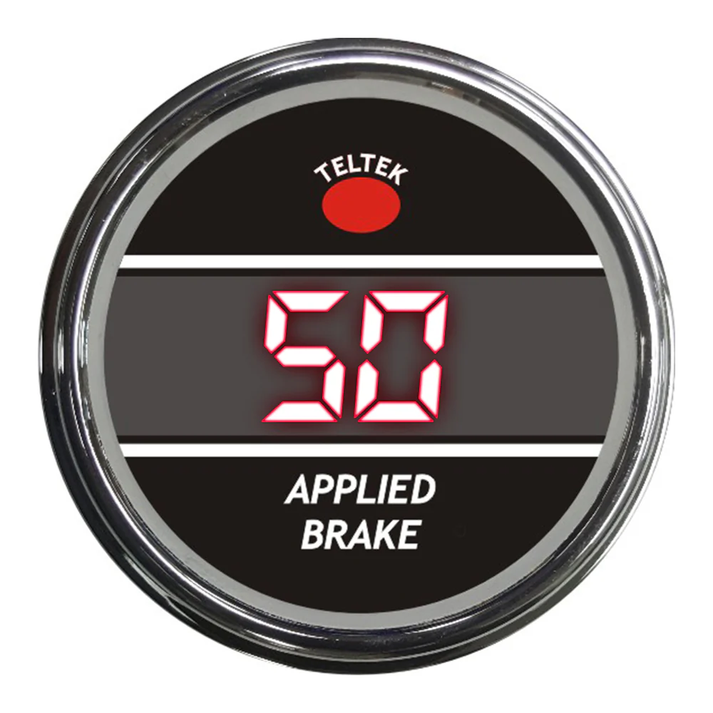 Red Applied Brake Teltek Smart Gauge for Kenworth 2006 and newer
