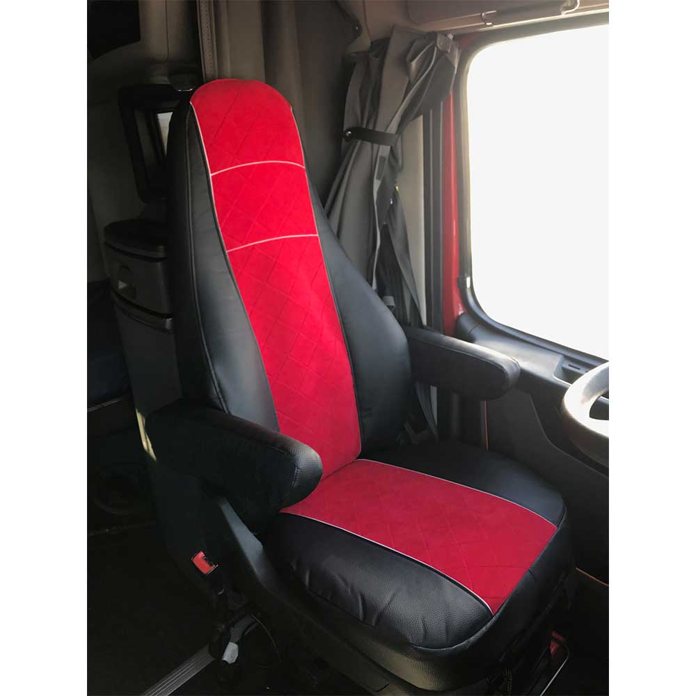Red Corduroy Seat Cover for Volvo - Image 2