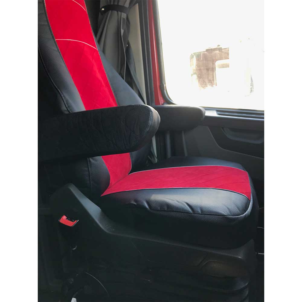 Red Corduroy Seat Cover for Volvo - Image 4