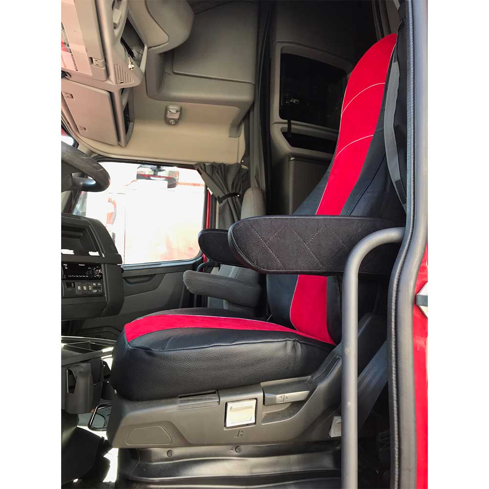 Red Corduroy Seat Cover for Volvo - Image 5