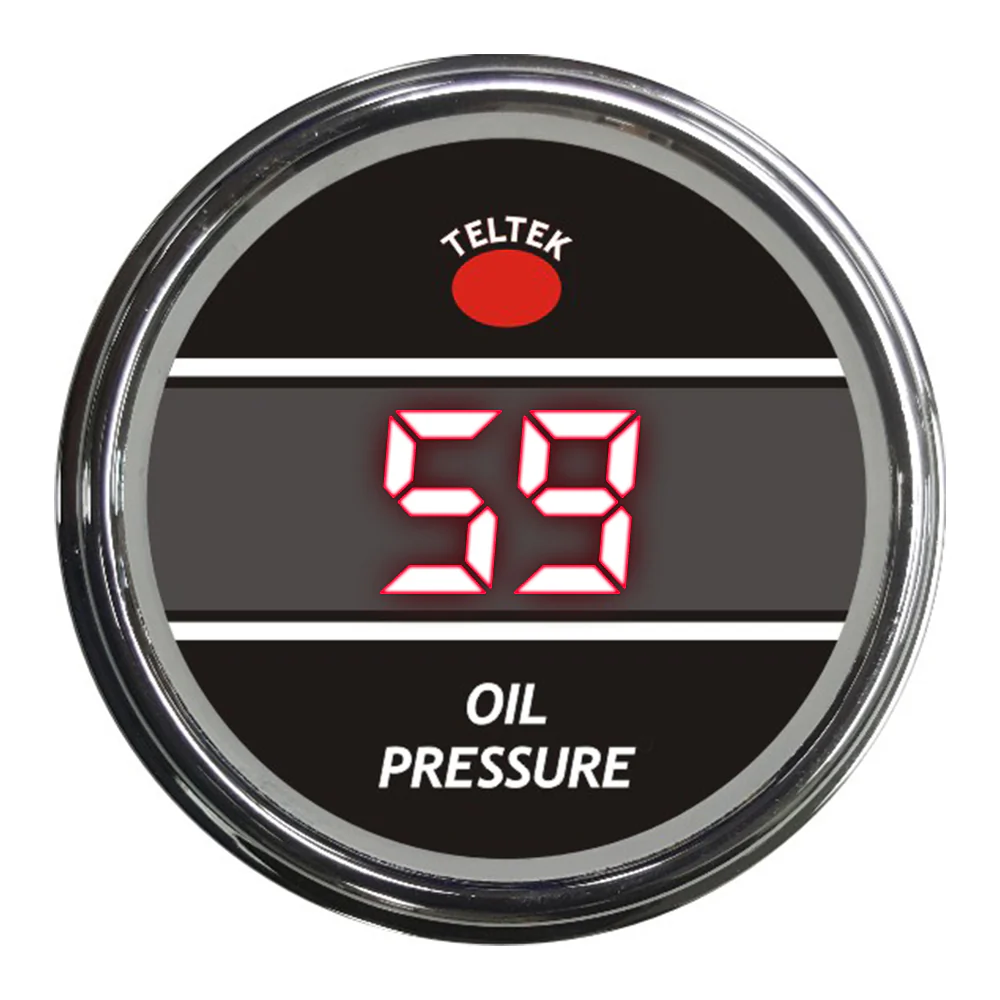 Red Oil Pressure Teltek Smart Gauge for Peterbilt 2006 and newer